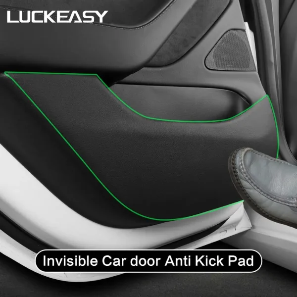 Tesla Model 3 Door Sill Protector Anti-Kick Clear Film for Side Edge Guard Scratch-Resistant Stickers Fits 2017-2023 Model 3 Interior Protection