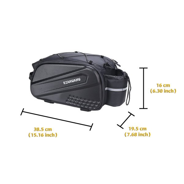 Hard Shell Bicycle Rear Rack Bag Mountain Bike Pannier Tail Bag Front ...